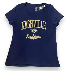 NHL Hockey Nashville Predators Women's V neck T-Shirt NWT